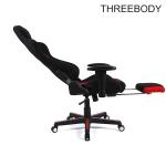 Reclining breathable cushion chair with the footrest for gaming pc racing