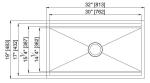 SS 304 Undermount Stainless Steel Kitchen Sink For Hotel Commercial Right Corner