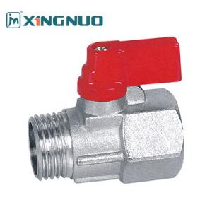 Wholesale Female And Male Threaded Plating Body Ss Brass Mini Ball Valve Water Pipe Fitting 1/2 Inch from china suppliers