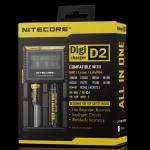 Nitecore D2 LCD charger dual charger for IMR/Li-ion/Ni-MH/Hi-Cd/LiFePO4 18650,