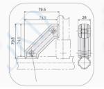Double Sided 45 Degree Reinforced Od28mm ISO Aluminum Pipe Joint