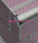 Big Space Aluminium Lockable Vanity Case , Makeup Travel Box Wear Resistant