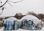 Luxury Transparent Geodesic Crystal Dome Tent For Resort Glamping Event