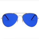 Metal Frame Blue Light Therapy Glasses See Color Feel Good