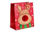 Custom Design Merry Christmas Xmas Paper Gift Bags With Honeycomb and POP UP