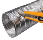 Wall Fan Mounting Rigid-semi Aluminum Flexible Duct for High Temperature Air