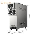 Industrial Grade Compress Silent Sound Design Stainless Steel Ice Cream Machine