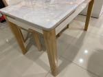 Yellow 5 Pieces Contemporary Dinette Sets With Granite Tabletop For Small Family