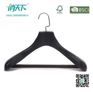 Wholesale Betterall Luxury Non-slip Black Wooden Coat Hanger from china suppliers