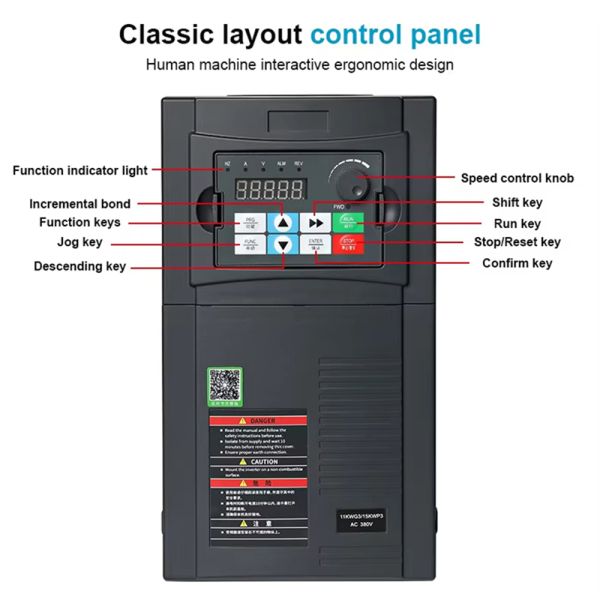 Custom 7.5kW Vector Control Frequency Inverter VFD AC Drive with CE Certification for Industrial Applications