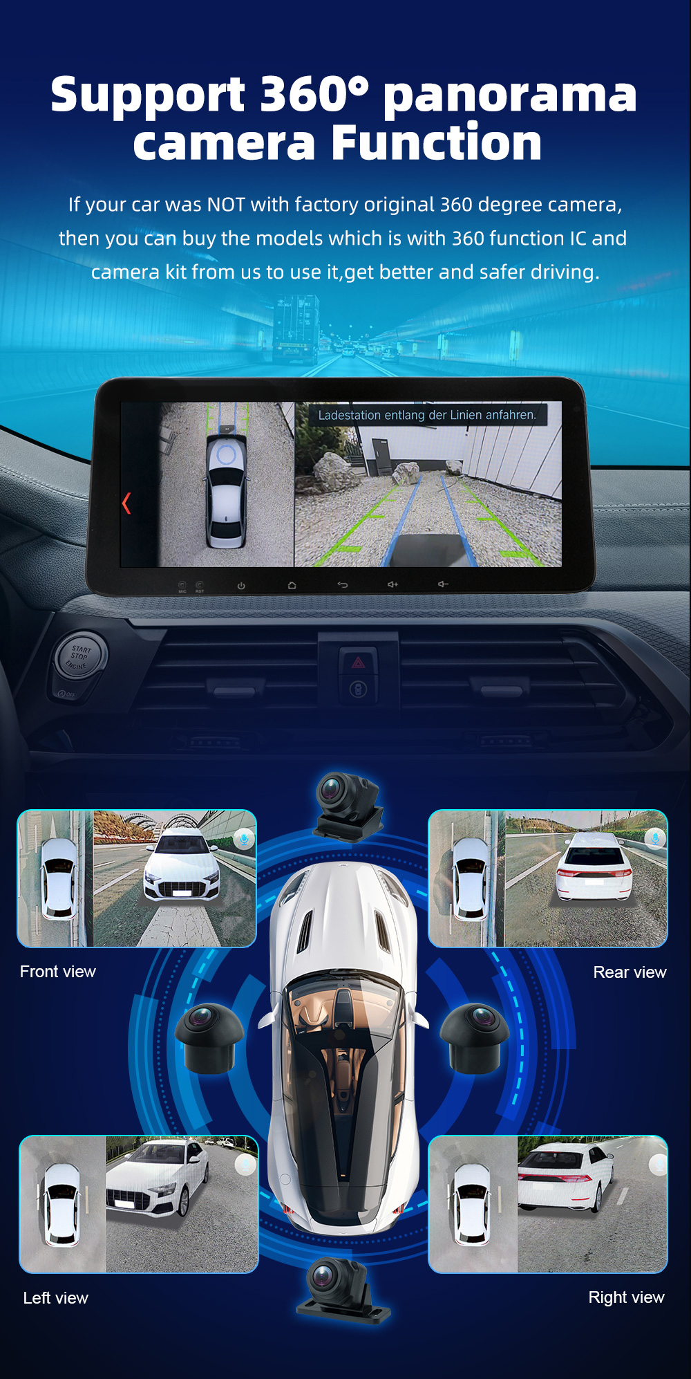 10.33 inch Universal Car Multimedia System with 4 64GB Storage and Android 11 12
