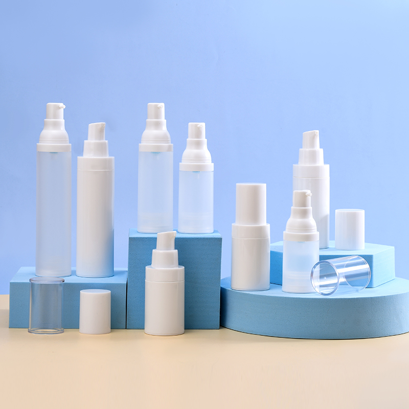 Clear PP Dispensing Airless Cosmetic Bottle Propellant Free 12ml