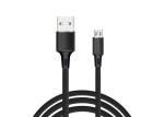 1m Length Braided USB Cable , Micro USB Charging Cable For Mobile Phone