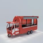 Multipurpose Mobile Electric Tricycle for Fast Food Snack Beverage Drinks 40kms