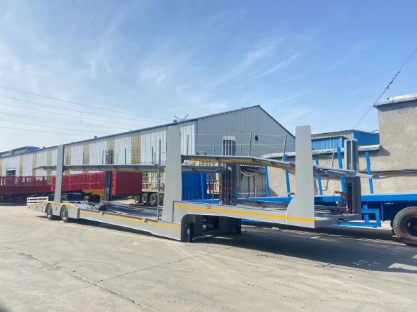 Not Self-dumping Double Deck Auto Car Carrier Semi Trailer with Jost E100