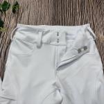 XS 280gsm Elastic Silicone Horse Legging Women Button Riding Breeches