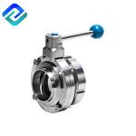 SMS Sanitary Butterfly Valve Double Flanged 3 Inch Food Grade 316ss DN10