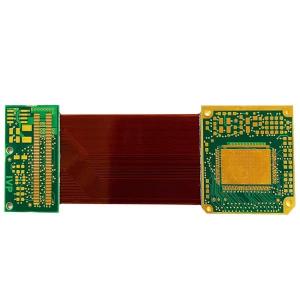China ENIG Rigid Flex Printed Circuit Board 1.4mm Six Layer PCB Green Cover Film on sale