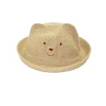 Korean Version Baby Cat Ears Hat , Kids Summer Hats Straw Material
