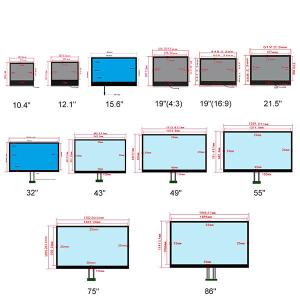Wholesale 10.4&quot; Transparent LCD Display 12.1&quot; 15&quot; 17&quot; 19''-86&quot; FHD 1080P 4K 16:9 4:3 For Show Case Advertising from china suppliers
