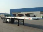 2 Axle 20ft 40ft Semi Trailer Shipping Container Twistlocks Flatbed Design