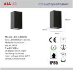 Waterproof adjustable led wall light outdoor & outdoor led wall lamp exterior