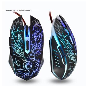 Wired RGB Crack Backlit Gaming Mouse USB Illuminated for PS4