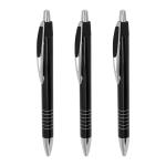 Press Type Aluminum Barrel Ball Pen Business Office Metal Retractable Ballpoint