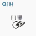 Hardware Square Eye Plate Stainless Steel Round & Diamond With Ring
