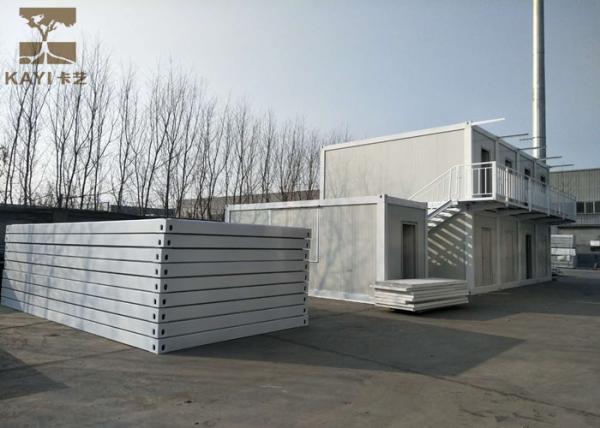 Quality Customizable Prefab Container Homes With External Staircase For Construction Site for sale