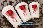 Disposable Insulated Ripple Hot Coffee Paper Cup with Cappuccino Lids,Custom