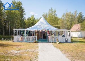 Wholesale Aluminum Wedding Pagoda Beach Tent Waterproof PVC Cover Exhibitions Parties Pagoda Tent from china suppliers