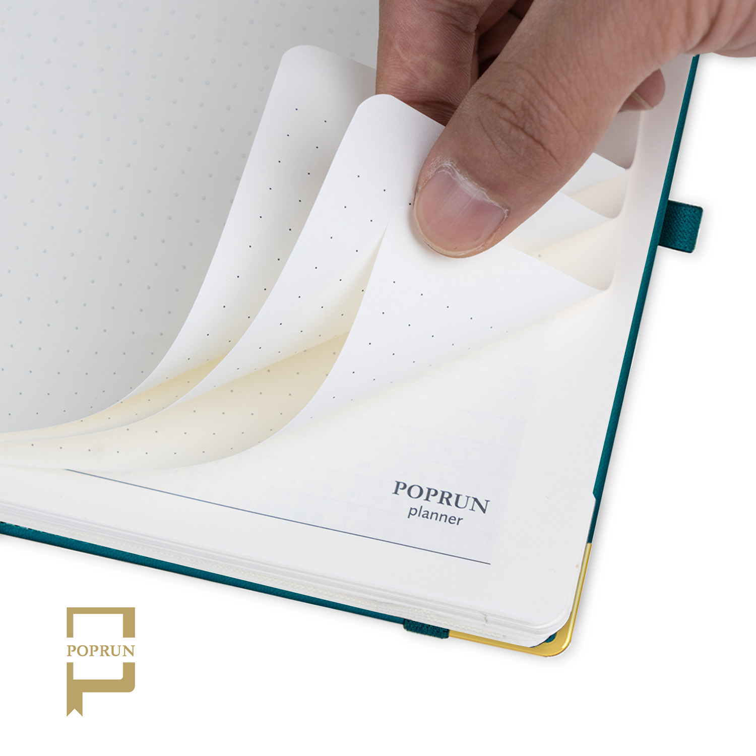 FSC Small Academic Planner Pacific Green With Vertical Hourly Schedule