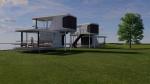 Expandable Galvanized Steel Frame Prefab Capsule House Office For Hotel 10T