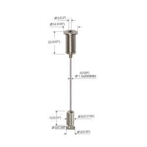 Wholesale Screw In Cable Hanging System With Side Exit Brass And Stainless Steel Wire Cable Gripper Hanging Kits from china suppliers