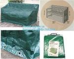 Green Waterproof pe plastic outdoor garden furniture covers,lounge bench covers