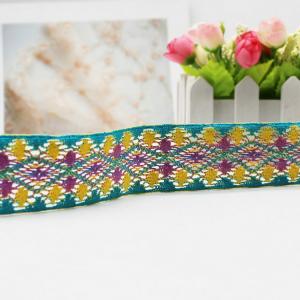 China Woven 4.2cm Pillow Crochet Braid Trim For Upholstery on sale