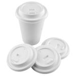Biodegradable Sugarcane Pulp Molding Cute Disposable Takeaway Paper Cup Lid For
