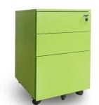 Colorful 3 Section Slideway Mobile Pedestal Cabinet Storage Cabinet Rotating