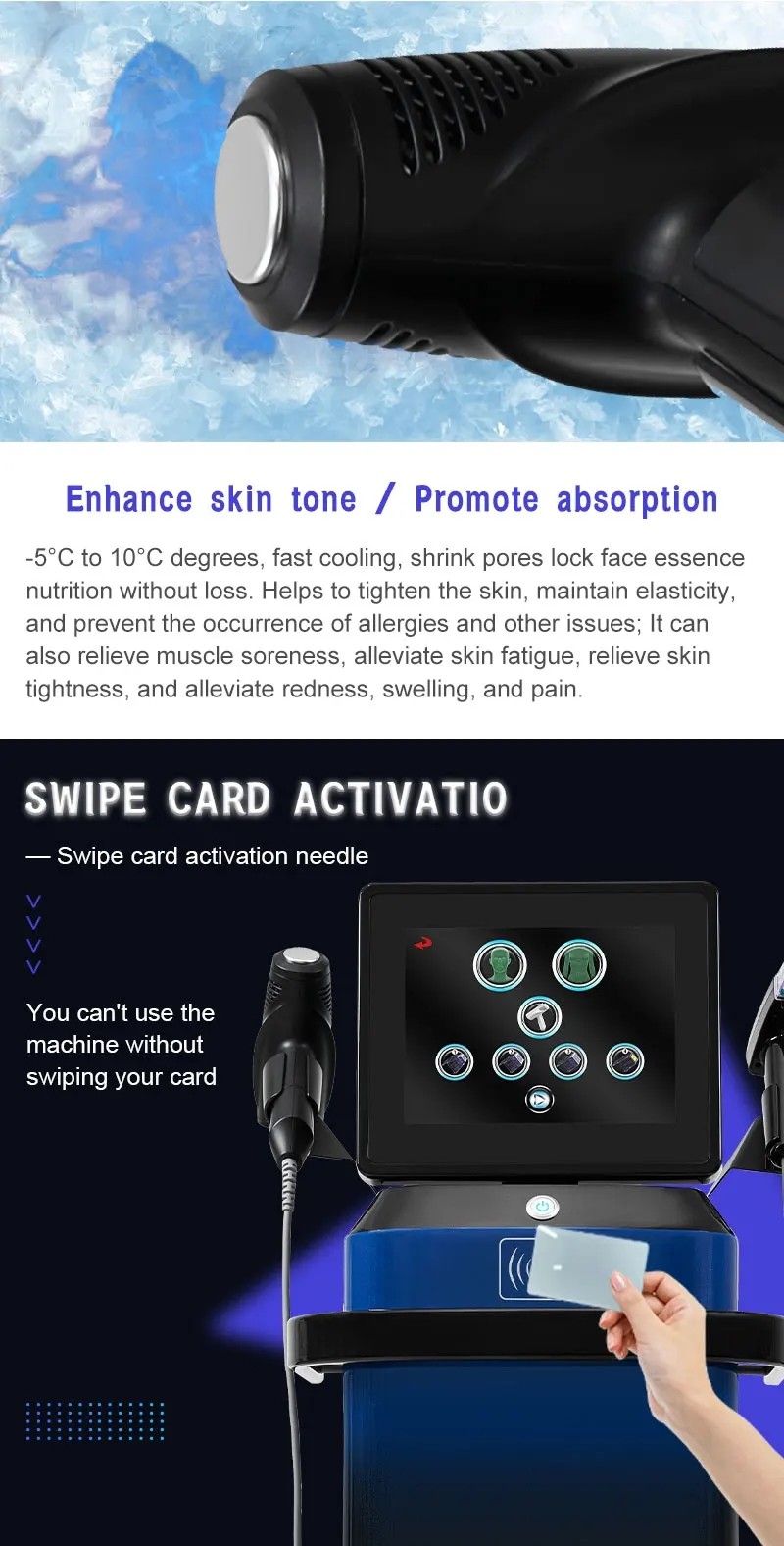 2024 Morpheus8 Radio Frequency Micro Needling Machine With Ice Hammer For Your Skin Scar Acne Scar Stretch Marks