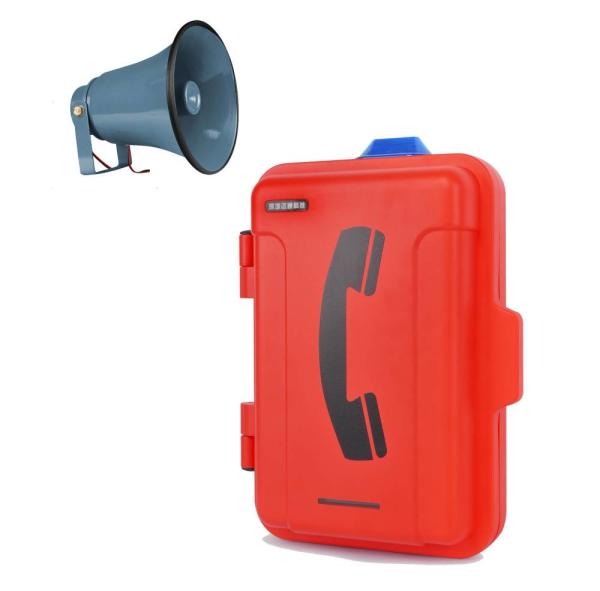 Wall Mounting Warning Light Industrial Analog Telephone Waterproof For Pabx