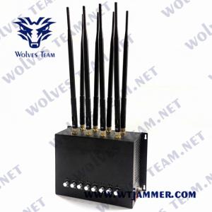 Wholesale 8 Bands 16W GSM CDMA GPS Desktop Signal Jammer 30m With AC Adapter from china suppliers