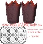 Brown Greaseproof Paper Baking Mold Cupcake Muffin Liner Tulip Cup Wood Pulp