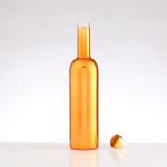 Electroplating Empty Crystal Liquor Glass Bottle 500 Ml 750 Ml With Cork