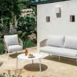 Mail Packing N Modern Design Outdoor Furniture with Back Support and Rope Detail