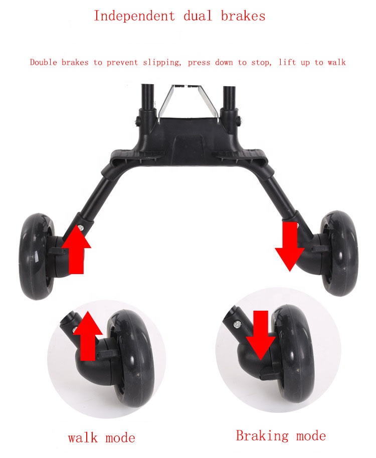 20KG Load Bearing Carbon Steel Children's Stroller Two-Way Seat and Easy Folding