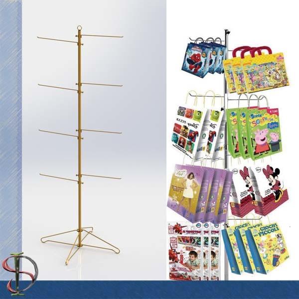 Hook tree stand for paper bags / Metal hooks display stand / Bags display rack /