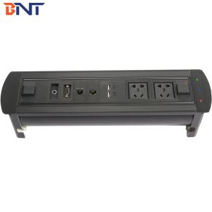 Wholesale Brushed Aluminum Alloy desktop flip up outlet connector 180 Degree Rotating Angle from china suppliers
