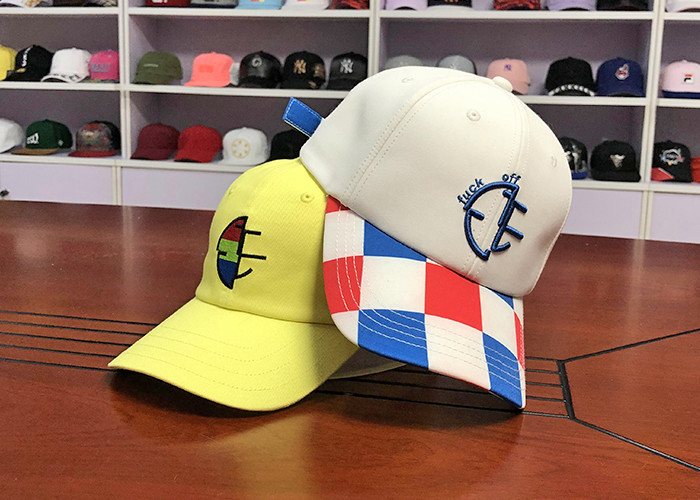 Yellow Cotton Twill Unstructured Blank Dad Hats With Metal Buckle