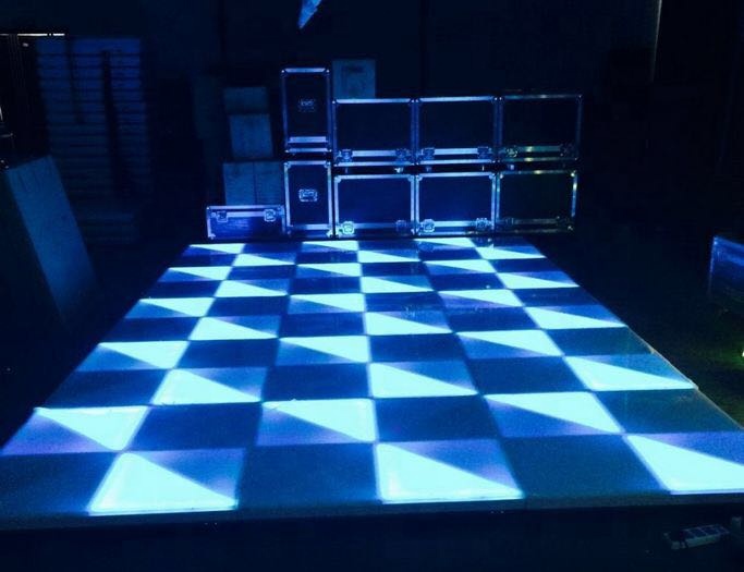 1by1m DMX RGB LED Dance Panels for Wedding Party Lights in White Acrylic Material